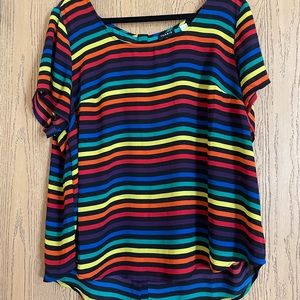 Torrid Top-Rainbow Stripes